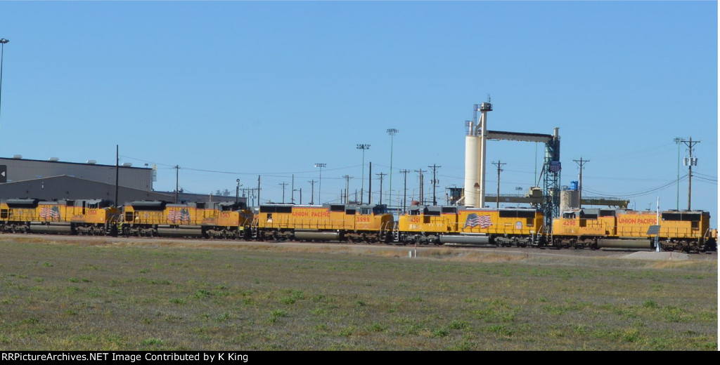 Multiple Union Pacific Locomotives at the Bailey Yard Locomotive Facility 